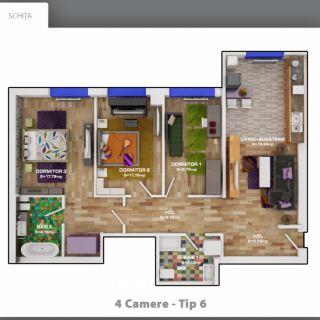 Titan Pallady-apartament 4 camere- 92 mp, bloc nou,metrou