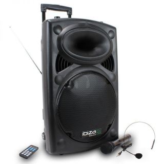  Boxa portabila Ibiza sound PORT12VHF-BT,700W