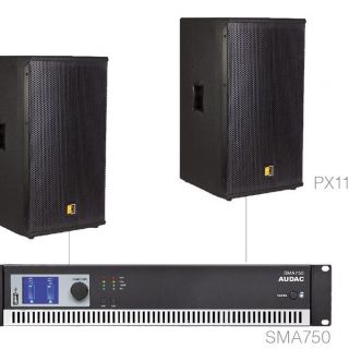 Sistem audio 2 boxe pasive + amplificator Audac FORTE12.2