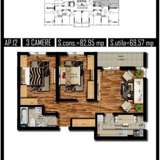 Apartament 3 camere, 70mp, Preciziei, Metrou